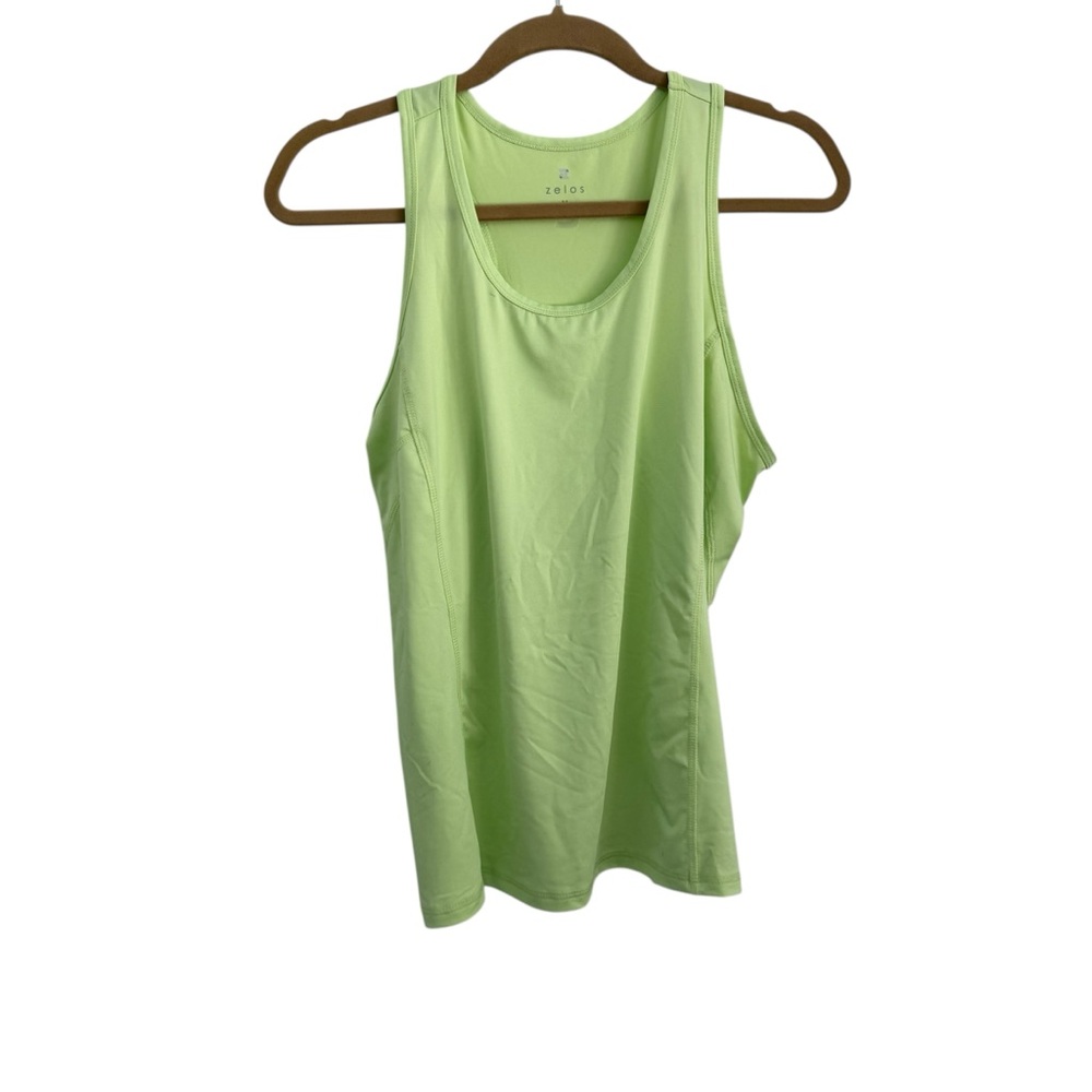 ZELOS Racerback Tank Top Green Size Medium Activewear Athleisure Run Yoga